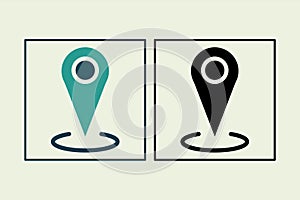 Location Pin icon. icon related to UI elements. suitable for web site, app, user interfaces,element, printable etc. solid icon