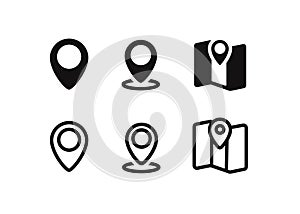 Location pin icon set. Map pointer vector. Navigation marker. Location pointer set. Modern map marker. GPS location