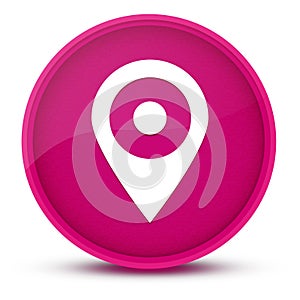 Location pin luxurious glossy pink round button abstract