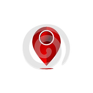 Location, pin, pointer icon symbol design, simple shape vector icon