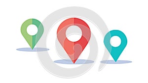 Location Pins Map Navigation Direction Pointer Icon, vector design Generative AI