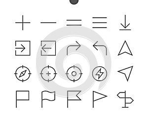 Location Pixel Perfect Well-crafted Vector Thin Line Icons