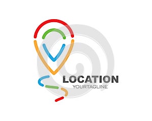 location point icon logo vector design
