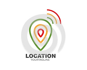 location point icon logo vector design