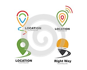 location point icon logo vector design