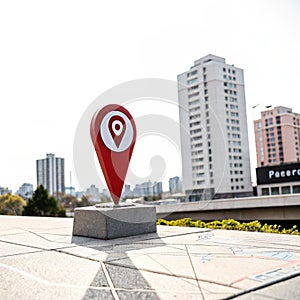 Location point isolated on white background