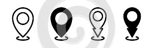 Location pointer icon. Map pin icons, Vector pointers. Location marker vector icons