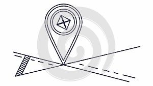 Location Pointer Pin, Geographic Data and Navigation, vector design Generative AI