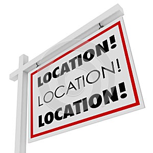 Location Real Estate Sign Desirable Spot Place photo