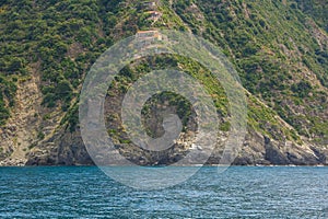 Location between Riomaggiore and Portovenere, view from the excursion boat.