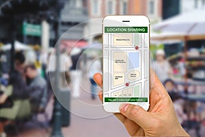 Location Sharing App Concept Shown by Smartphone Screen