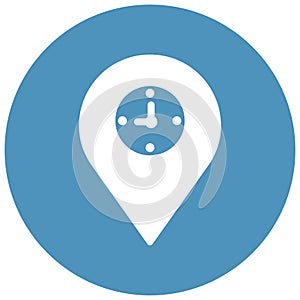 Location Time Isolated Vector icon which can easily modify or edit