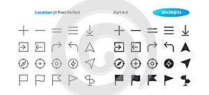 Location UI Pixel Perfect Well-crafted Vector Thin Line And Solid Icons 30 2x Grid for Web Graphics and Apps.