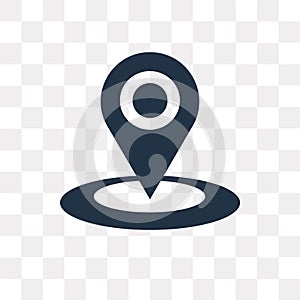 Location vector icon isolated on transparent background, Location transparency concept can be used web and mobile