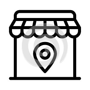 Location vector  thin line  icon