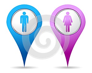 Location woman men icon