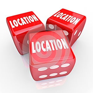 Location Words Three Dice Gamble Best Place Area
