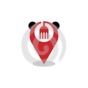 locations for food stalls logo icon