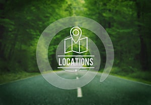 Locations Traveling Destination Navigation Vacation Concept