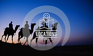 Locations Traveling Destination Navigation Vacation Concept