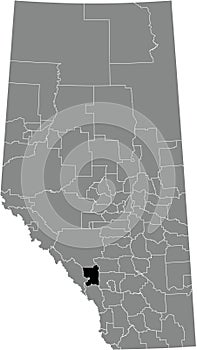 Locator map of the BIGHORN NO. 8 municipal district