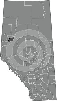 Locator map of the BIRCH HILLS COUNTY municipal district