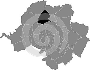 Locator map of the BORNA-HEINERSDORF DISTRICT, CHEMNITZ photo
