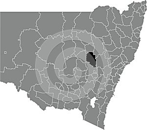 Locator map of the DUBBO REGIONAL COUNCIL, NEW SOUTH WALES