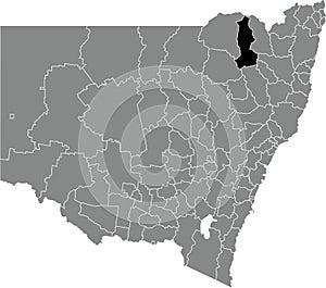 Locator map of the GWYDIR SHIRE, NEW SOUTH WALES