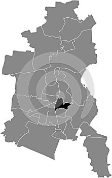 Locator map of the INNERSTÄDTISCHER BEREICH MITTE BOROUGH, DESSAU