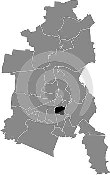 Locator map of the INNERSTÄDTISCHER BEREICH SÜD BOROUGH, DESSAU