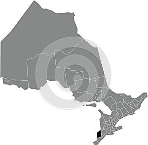 Locator map of the LAMBTON COUNTY