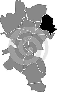 Locator map of the LENGFELD DISTRICT, WÃœRZBURG