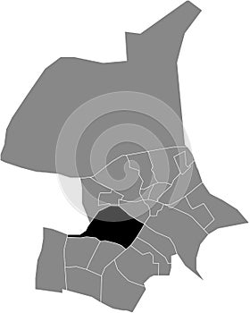 Locator map of the MALBURGEN-WEST DISTRICT, ARNHEM