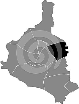 Locator map of the MITTE 2 DISTRICT, GLADBECK