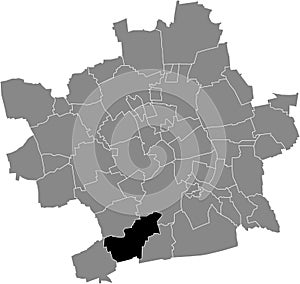 Locator map of the MÃ–BISBURG-RHODA DISTRICT, ERFURT