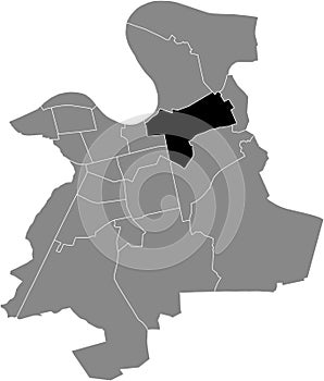 Locator map of the OFFENBACH-OST DISTRICT, OFFENBACH AM MAIN