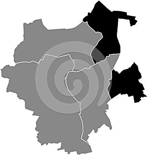 Locator map of the OST BOROUGH, MÃâNCHENGLADBACH photo