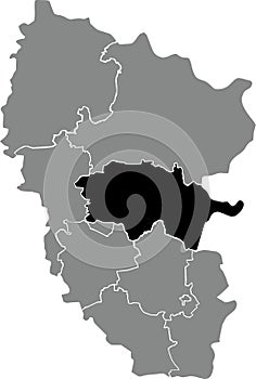 Locator map of the SHCHASTIA RAION, LUHANSK OBLAST