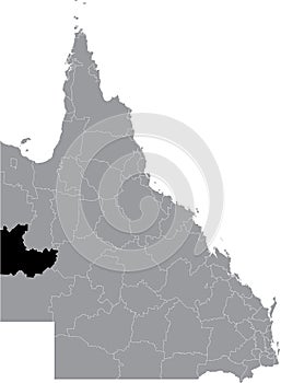 Locator map of the SHIRE OF BOULIA, QUEENSLAND