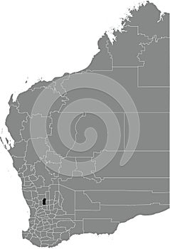 Locator map of the SHIRE OF DOWERIN, WESTERN AUSTRALIA