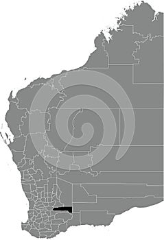 Locator map of the SHIRE OF KONDININ, WESTERN AUSTRALIA