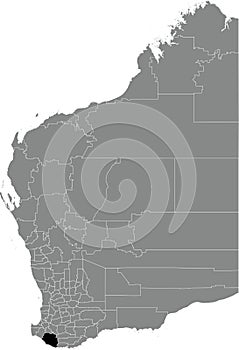 Locator map of the SHIRE OF MANJIMUP, WESTERN AUSTRALIA