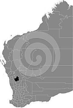 Locator map of the SHIRE OF PERENJORI, WESTERN AUSTRALIA