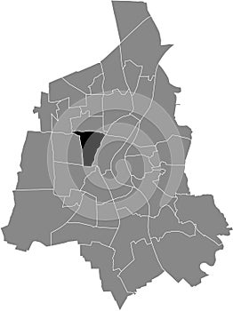 Locator map of the STADTFELD OST DISTRICT, MAGDEBURG