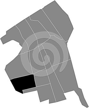 Locator map of the TANTHOF-WEST DISTRICT, DELFT