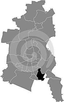 Locator map of the TÖRTEN BOROUGH, DESSAU