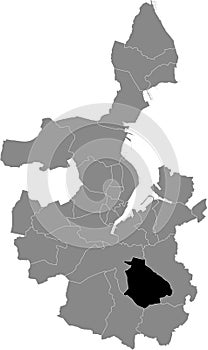Locator map of the WELLSEE DISTRICT, KIEL