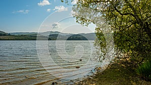 Loch Ard on a summers day in Loch Lomond and Trossachs National Park, Scotland