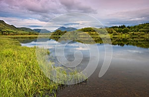 Loch Awe Scottish highlands in Summer photo
